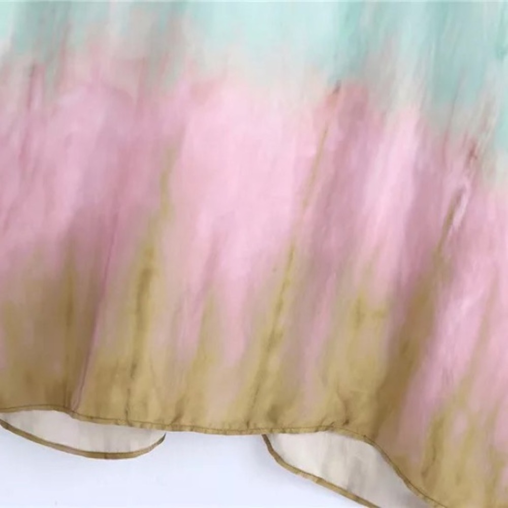 LAST ONE Ombré Tie Dye Chiffon Midi Dress - Picture 15 of 16
